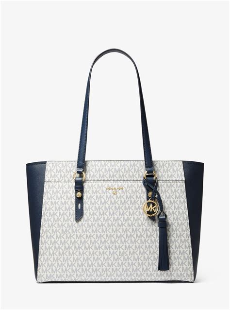 michael kors bay large logo tote|michael kors large sullivan tote.